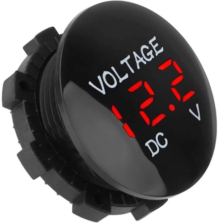 Dc 12- 24V Voltaj Ve Akü Seviye Göstergesi Su Geçirmez Mini göstergesi LED dijital ekran