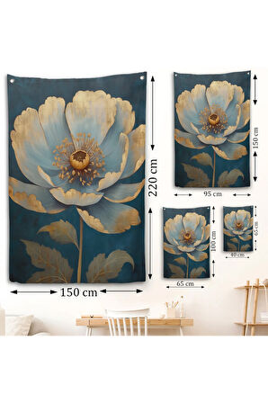 Dekoratif Çiçek Duvar Örtüsü-7626