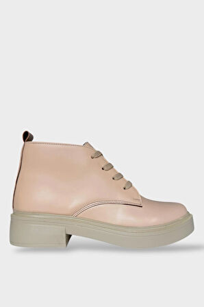 Kauçuk Yüksek Taban Kadın Bot BEJ