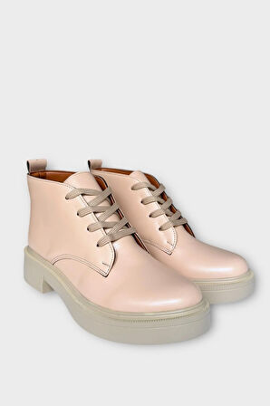 Kauçuk Yüksek Taban Kadın Bot BEJ