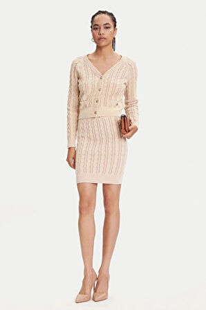 Guess Giselle Kadın Çok Renkli Kalem Triko Etek W5YD68Z3OU0-F0YH