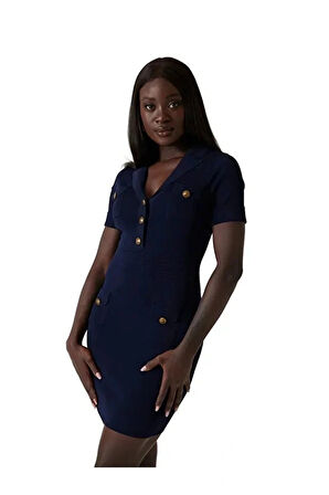 Guess Felicity Kadın Lacivert Triko Elbise W5YK29Z0130-G7V2