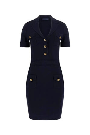 Guess Felicity Kadın Lacivert Triko Elbise W5YK29Z0130-G7V2