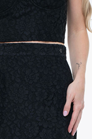 Guess Josiane Kadın Siyah Kalem Etek W5YD12WHD00-JBLK