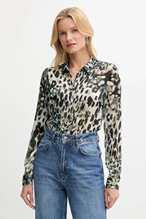 Guess Clouis Kadın Çok Renkli Relaxed Fit Gömlek W5YH0XWDW82-PJ1R