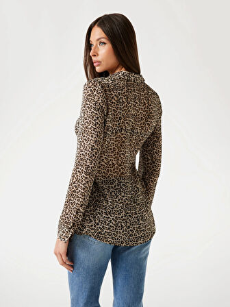 Guess Clouis Kadın Çok Renkli Relaxed Fit Gömlek W5YH0XWDW82-P1MM