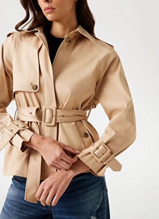 Guess Krem Kadın Trençkot Raphaelle Kadın Trençkot