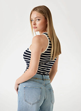 Guess Yuvarlak Yaka Çizgili Çok Renkli Kadın Atlet Camilla Kadın Top