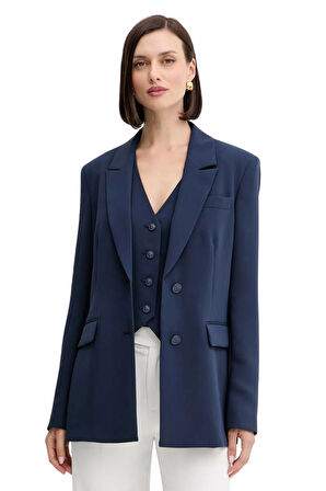 Guess Theoline Kadın Lacivert Blazer W5YN46WGHC2-G7P1