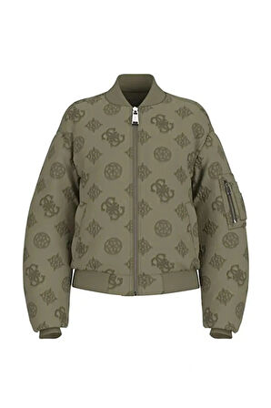 Guess Philomene Kadın Yeşil Bomber Ceket W5YL08WHDK2-G896