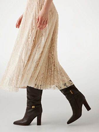 Guess Charlotte Kadın Altın Pileli Etek W5YD1EKCZ90-GOLD