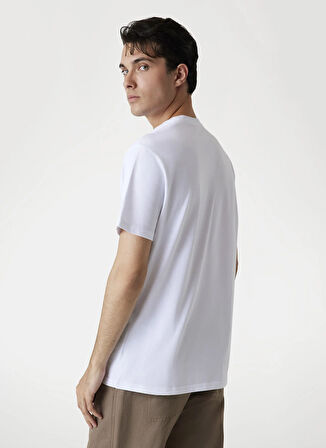 Guess Bisiklet Yaka Baskılı Beyaz Erkek T-Shirt M5YI15I3Z14-G011 Triangle Erkek Reg