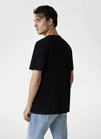 Guess Bisiklet Yaka Baskılı Siyah Erkek T-Shirt M5YI15I3Z14-JBLK Triangle Erkek Reg