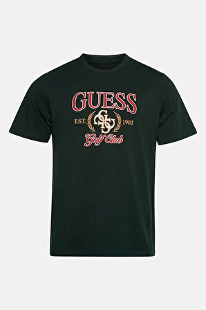 Guess Jersey Erkek Yeşil Regular Fit T-Shirt M5YI22K8FQ4-G8U1