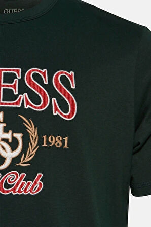 Guess Jersey Erkek Yeşil Regular Fit T-Shirt M5YI22K8FQ4-G8U1
