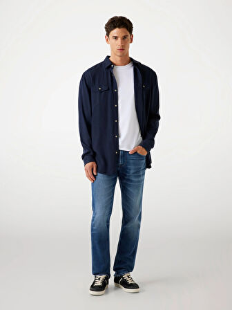 Guess Finnley Erkek Lacivert Slim Fit Jean M5YAS2D5QB1-CULR