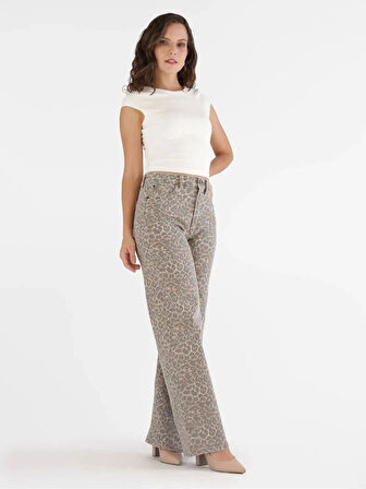 Guess Mirage Kadın Çok Renkli Relaxed Fit Pantolon W5YA1AWHFP2-P7XQ