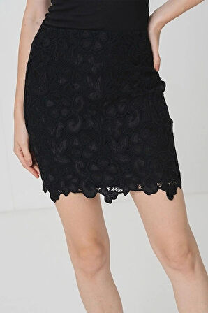 Guess Delilah Kadın Siyah Etek W5YD88WHEP0-JBLK