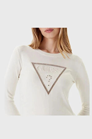 Guess Kiara Kadın Beyaz Triko W5YR23Z2NQ2-G012