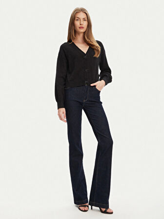 Guess Lyla Kadın Siyah Triko Hırka W5YR01Z2ZK2-JBLK