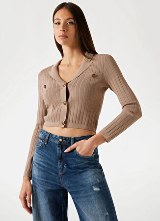 Guess Bej Kadın Hırka Felicit Kadın Triko Hırka