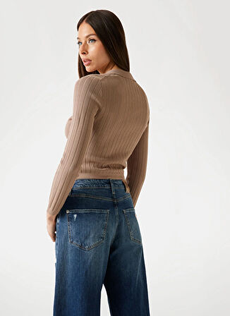 Guess Bej Kadın Hırka Felicit Kadın Triko Hırka