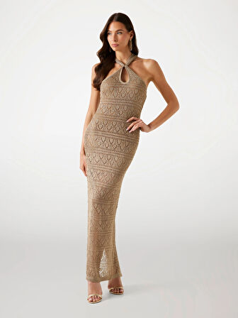 Guess Cynthia Kadın Bej Beji Elbise W5YK48Z37G0-F1AZ