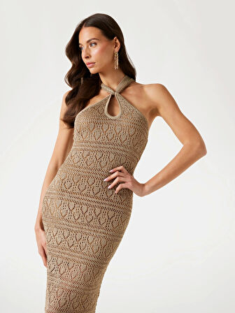 Guess Cynthia Kadın Bej Beji Elbise W5YK48Z37G0-F1AZ