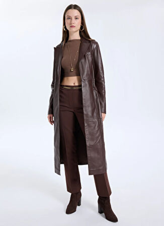 Guess Yüksek Bel Slim Fit Beyaz Kadın Pantolon Sunny Kadın Slim Fit Pantolon