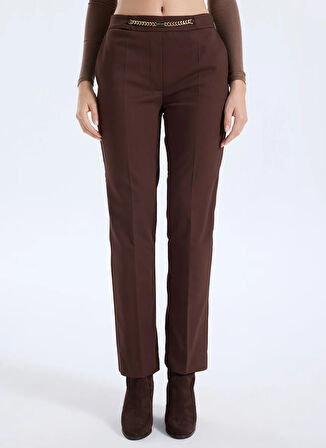 Guess Yüksek Bel Slim Fit Beyaz Kadın Pantolon Sunny Kadın Slim Fit Pantolon