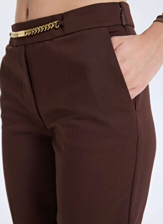 Guess Yüksek Bel Slim Fit Beyaz Kadın Pantolon Sunny Kadın Slim Fit Pantolon