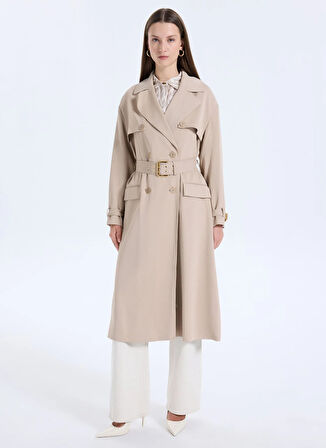 Guess Bej Kadın Kaban Nina Kadın Yün Karışımlı Kaban