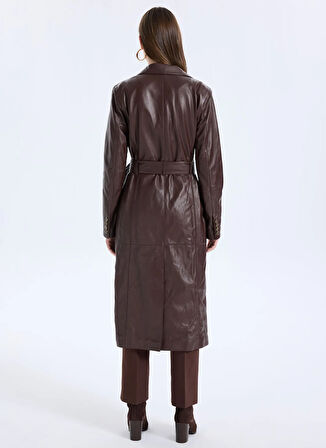 Guess Beyaz Kadın Kaban Lana Kadın Deri Kaban