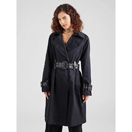 Guess Raphaelle Kadın Siyah Trençkot W5YL02WHDF1-JBLK