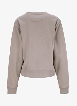 Guess Yuvarlak Yaka Baskılı Yeşil Kadın Sweatshırt Studded Kadın Sweatshirt