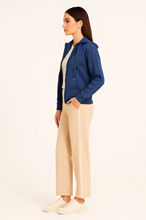 Guess Tam Fermuarlı Scuba Kumaş Kadın Sweatshirt W5YQ05KBYE2