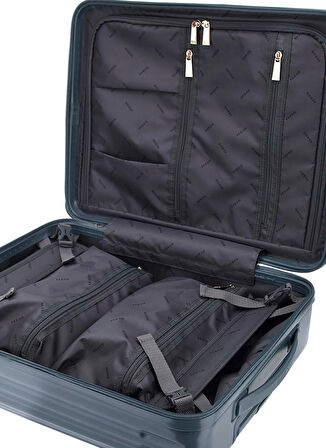 Guess Gri - Mavi Çekçekli Sert Valiz TWHN9675983