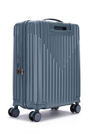 Guess Gri - Mavi Çekçekli Sert Valiz TWHN9675983