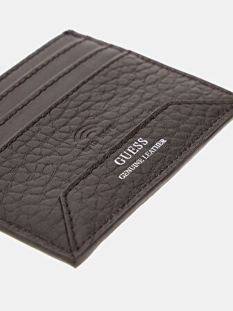 Guess Barcellona Erkek Siyah Deri Kartlık SMBAGRLEA25-DKO