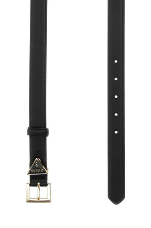 Kadın Üçgen Aksesuarlı Ayarlanabilir Kemer - Siyah | XS