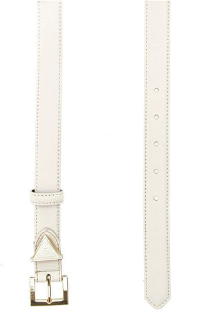 Kadın Üçgen Aksesuarlı Ayarlanabilir Kemer - Beyaz | XS