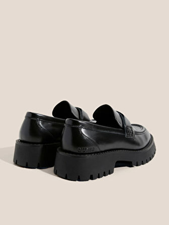 Guess Gorizia Erkek Siyah Deri Makosen FMTGORLEA14-BLACK