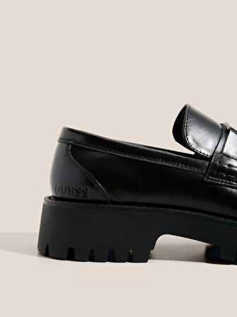 Guess Gorizia Erkek Siyah Deri Makosen FMTGORLEA14-BLACK