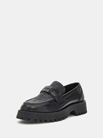 Guess Gorizia Erkek Siyah Deri Makosen FMTGORLEL14-BLACK