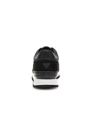 Erkek Tresa Panelli Sneaker - Siyah | 43