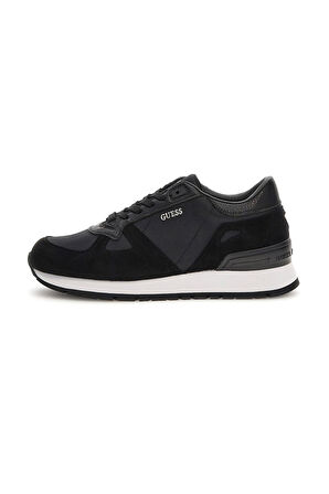 Erkek Tresa Panelli Sneaker - Siyah | 43