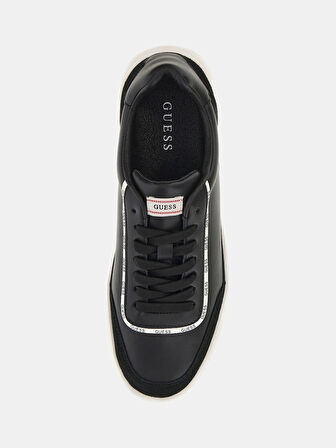 Guess Winno Erkek Siyah Deri Sneaker FMTWI3ELE12-BLACK