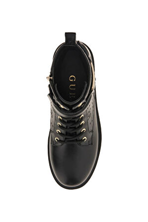 Kadın Oranda2 Kabartma Desenli Toka Detaylı Bot - Siyah | 37