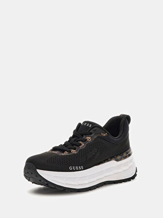 Guess Runit2 Kadın Siyah Sneaker FLTRT2FAB12-BLACK