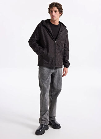 Guess Standart Bej Erkek Ceket M5YL14WHEW2-FJ5M Monogram Erkek Rüz